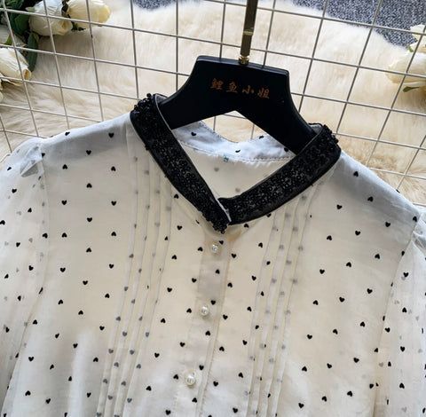 Korean Style Polka-dot Shirt