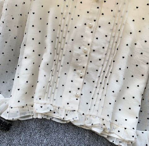 Korean Style Polka-dot Shirt
