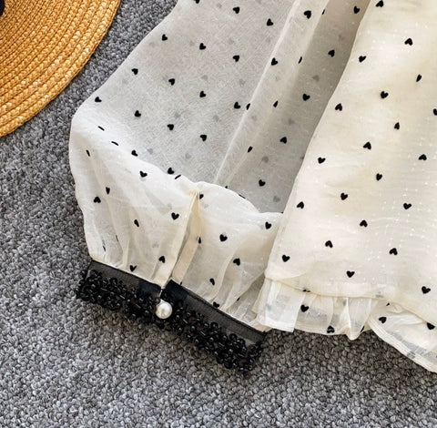 Korean Style Polka-dot Shirt