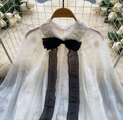French Style Shirt with Bow-tie