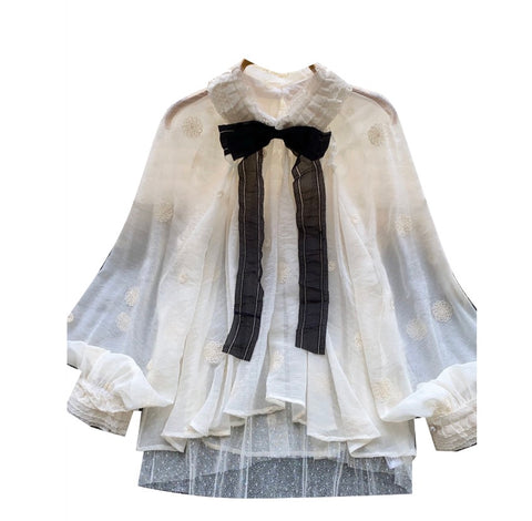 French Style Shirt with Bow-tie