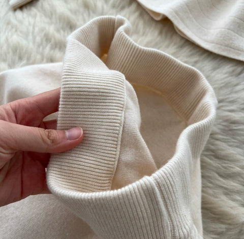 Off-shoulder Sweater & Skirt Knit 2Pcs