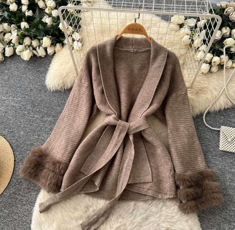 Cardigan & Slip Dress Knitted 2Pcs