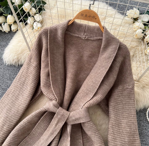 Cardigan & Slip Dress Knitted 2Pcs