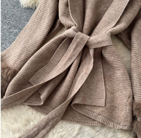 Cardigan & Slip Dress Knitted 2Pcs