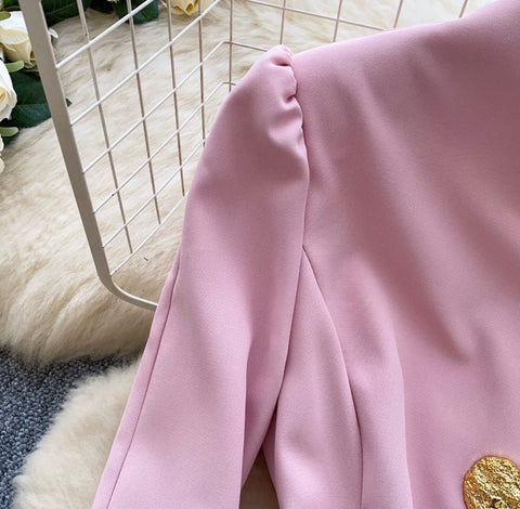 French Style Stand Collar Blazer