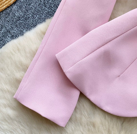 French Style Stand Collar Blazer