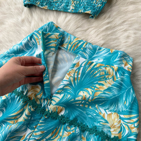 Printed Halter Top&Skirt 2Pcs Set