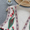 Ethnic Floral Embroidery Sleeveless Cardigan