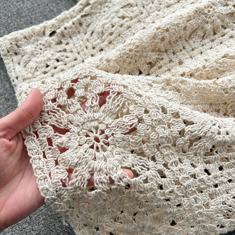 Bohemian Halter Top&Crochet Skirt 2Pcs
