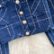 Tweed Plaid Blazer&Skirt 2Pcs