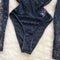 Stand Collar Black Hollowed Lace Lingerie