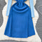 Faux Two-pieces Color Blocking Knitted Dress