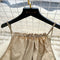 Drawstring Vest&A-line Skirt 2Pcs