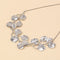 Elegant Metallic Leaves Necklace&Earrings