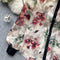 Vintage Floral Loose-fitting Chiffon Shirt