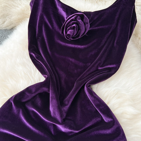 Delicate 3d Ruffled Floral Slip Dress