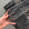 V-neck Black Lace Hollowed Dress