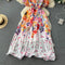 Niche V-neck Floral Chiffon Dress