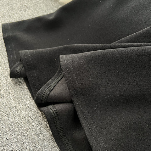 Elegant Sequined Embroidered Lace Black Dress