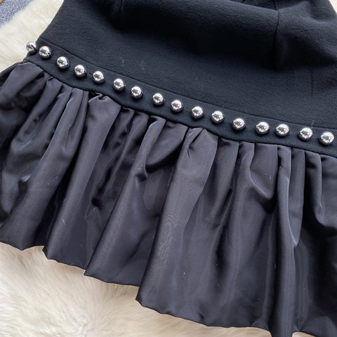 Niche Beaded Black Slip Dress