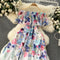 Fairy Off-shoulder Floral Chiffon Dress