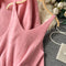 Cardigan&Slip Dress Solid Knitted 2Pcs