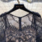 Elegant Patchwork Black Lace Dress