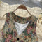 Courtly Oil Painting Floral Vest