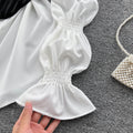 White Shirt Dress&Overlay Camisole 2Pcs