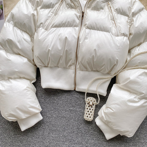 Thermal Lapel Zipped Cotton Coat