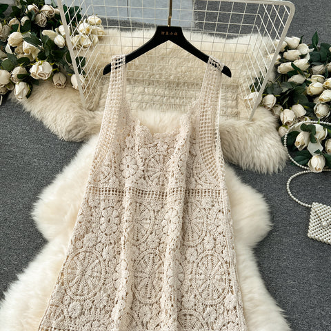 Bohemia Crochet Floral Slip Dress