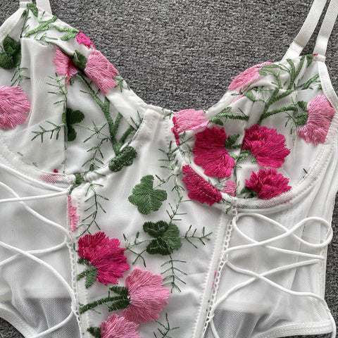 Hottie Floral Printed Lace Camisole