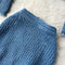 Knitted Coat&Skirt Denim 2Pcs Set
