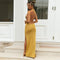 Elegant Backless Lace-up Halter Dress