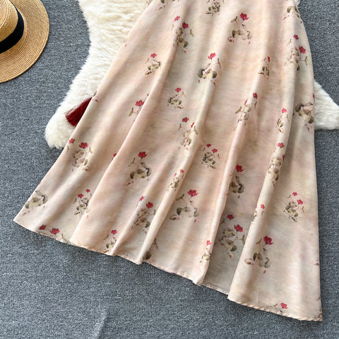 Cheongsam Top&Skirt Floral 2Pcs