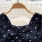 Polka Dot Black Fishtail Dress