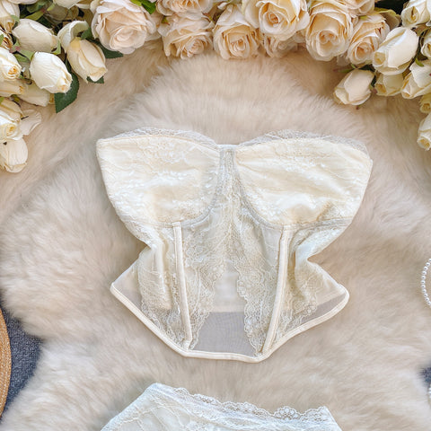 Strapless Top&Mini Skirt Lace 2Pcs
