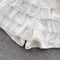 Ruffled Cardigan&Mini Skirt White 2Pcs