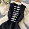 Bow-tie Decorated Sleeveless Black Dress
