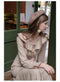 Solid Color Ruffled Collar Pleated Dress