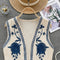 Ethnic Style Embroidery Sleeveless Cardigan