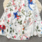 Ruffled Square Neckline Printed Dress