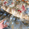 Round Neck Sleeveless Embroidered Dress