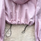 Drawstring Loose-fitting Hooded Ourdoor Jacket