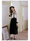 Color Blocking Fake Two-pieces Knitted Dress
