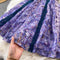 Courtly Ruffle Mesh Purple Floral Dress