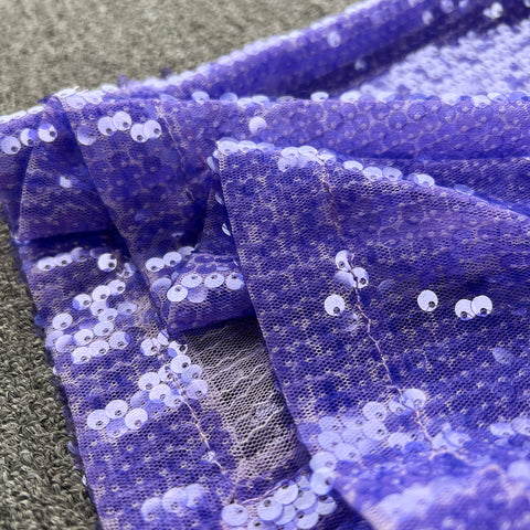 Backless Hollowed Sequin Slip Dress