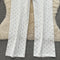 Rhinestone Studded Straight Wide-leg Trousers