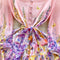 Puffy Sleeve V-neck Floral Chiffon Dress